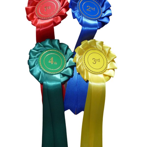 One Tier Cottage 1st to 4th Personalised Rosettes