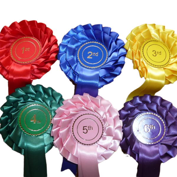 Two Tier Cottage 1st to 6th Personalised Rosette Set