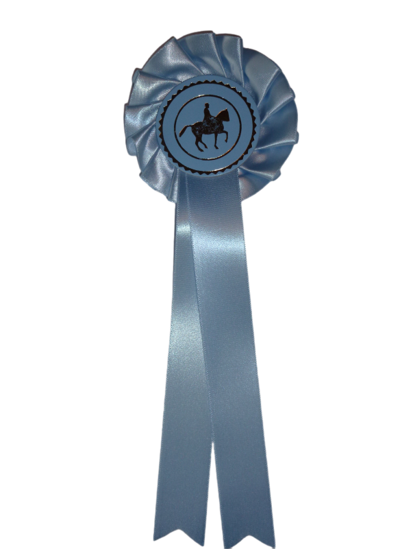 1 tier Dressage Horse & Rider Cottage Personalised Rosette Bundle