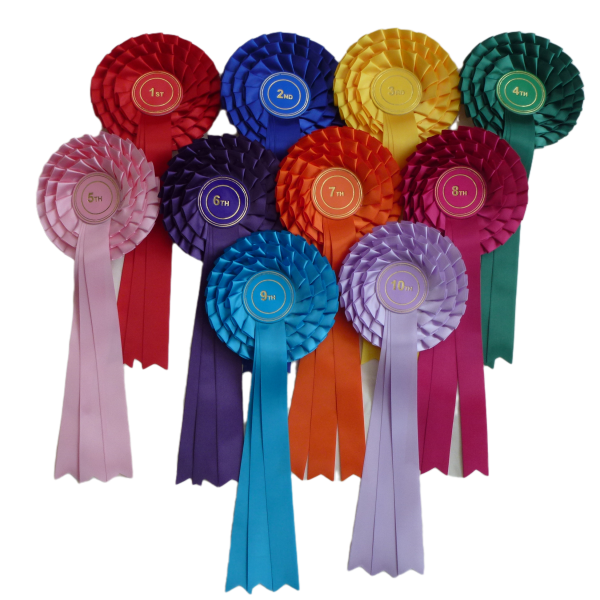 3 Tier Cottage Personalised 1st to 10th Rosette Set