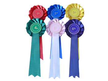 One Tier Set of 1st to 6th Stock Rosettes