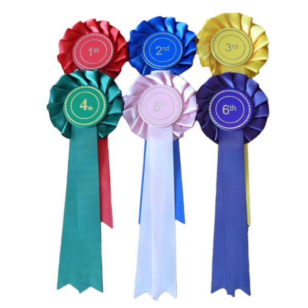 One Tier Cottage 1st to 6th Personalised Rosette Set
