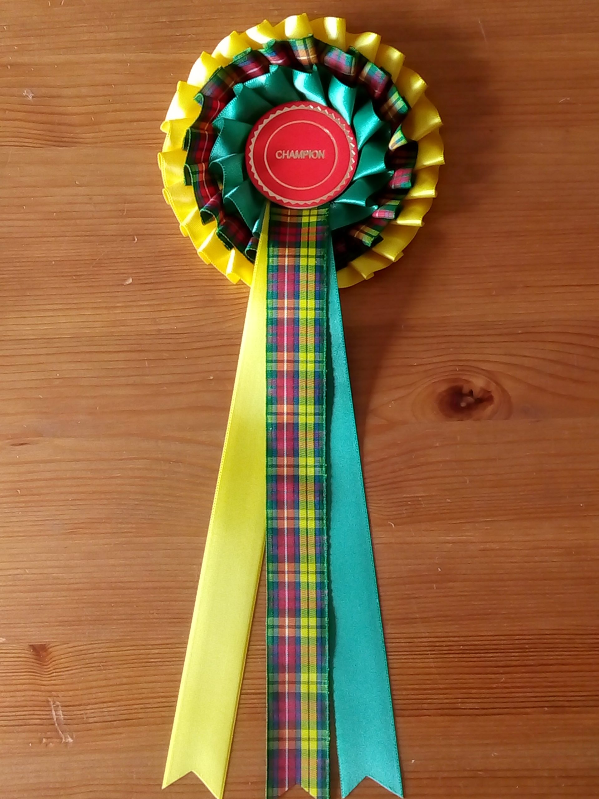 3 Tier Champion Cottage Personalised Rosette 3 Tier Champion Cottage Personalised Rosette